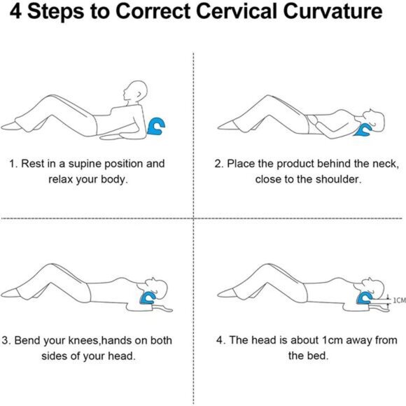 Neck and Shoulder Relaxer with Magnetic Therapy Pillowcase, Cervical Traction - Picture 5 of 7